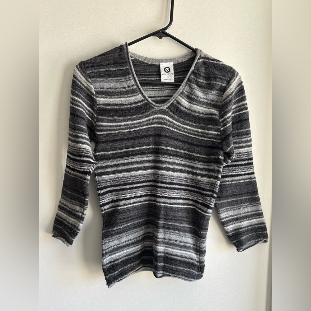 Ellemenno, sweater , medium, gray & black